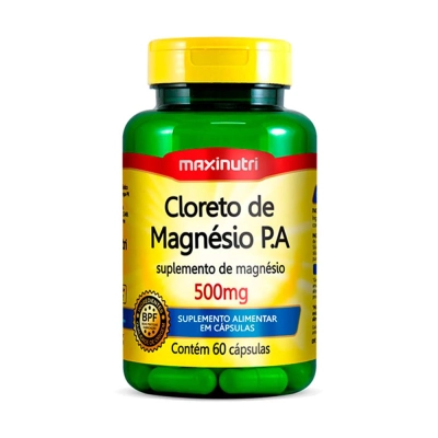 Cloreto de Magnésio P.A 500mg 60 Cápsulas