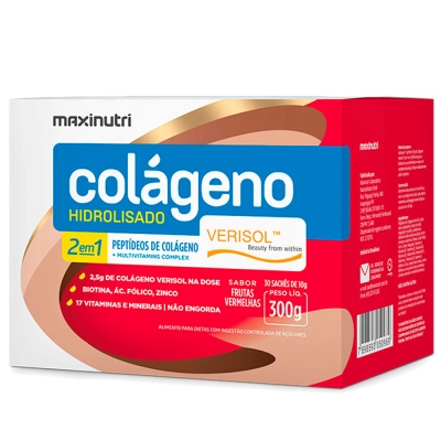 Colágeno Verisol Sachês Frutas Vermelhas com Coenzima Q10
