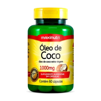 Óleo de Coco Extra Virgem 60 Capsulas 1000mg