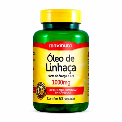 Oleo de Linhaça Fonte Ômega 3-6-9 60 Cápsulas 1000mg