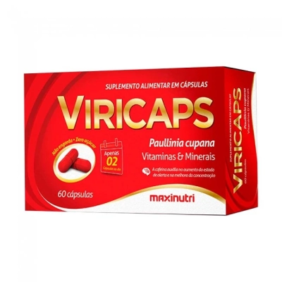 Viricaps Guaraná Polivitamínico 100% IDR 60 Cápsulas